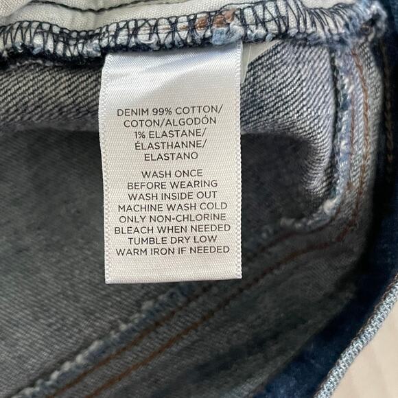 LOFT Womens Denim Jean Shorts Size 2 Relaxed Medium Wash Cuffed Denim Shorts - Picture 2 of 6